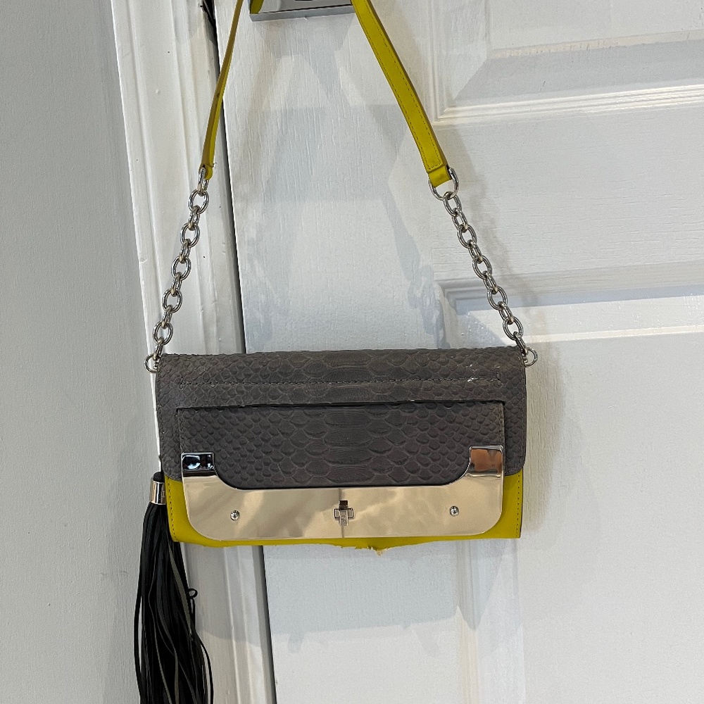 DVF snake and leather shoulder bag